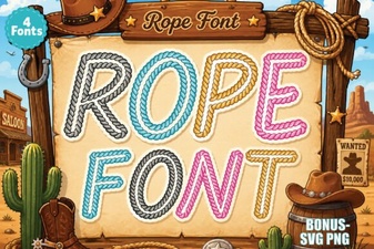 Rope Font Designs for Creative Projects