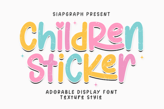 Playful Sticker Fonts for Creative Kids Projects